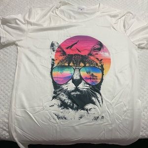 Neck Print White T-shirt